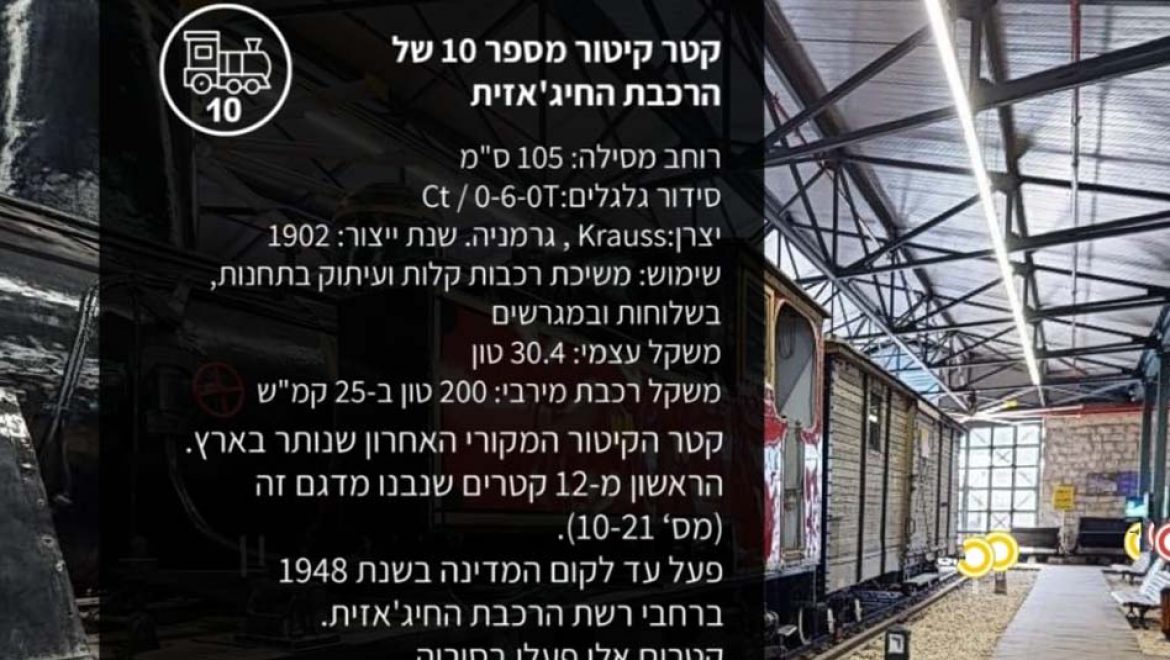 סיור וירטואלי במוזיאון רכבת ישראל