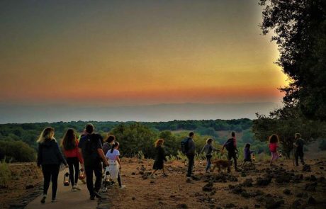 מטיילים ונהנים בשעות הנעימות של הקיץ הגולני